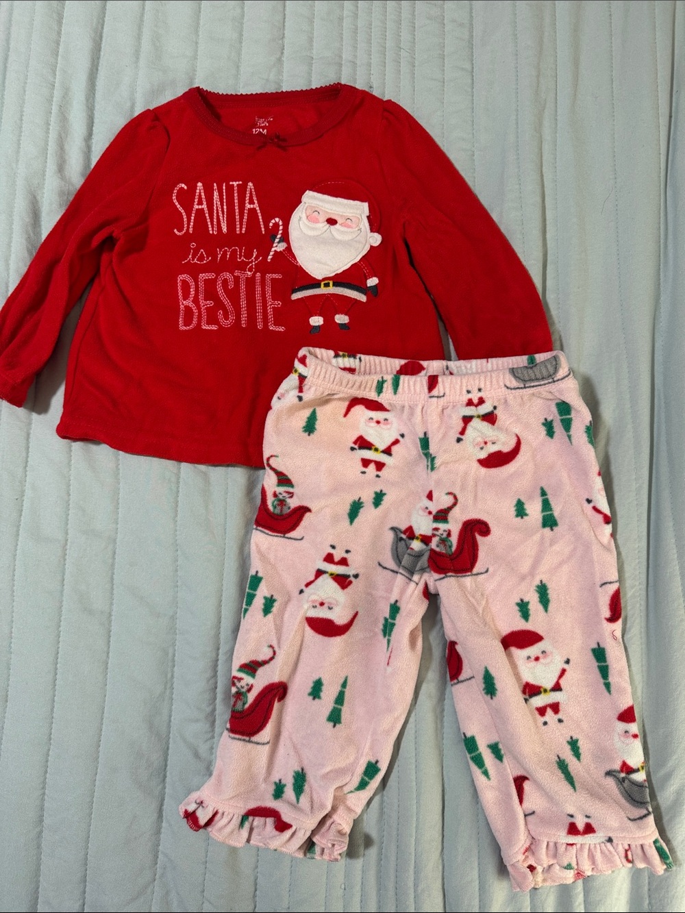 Cozy Fleece Santa Pajamas